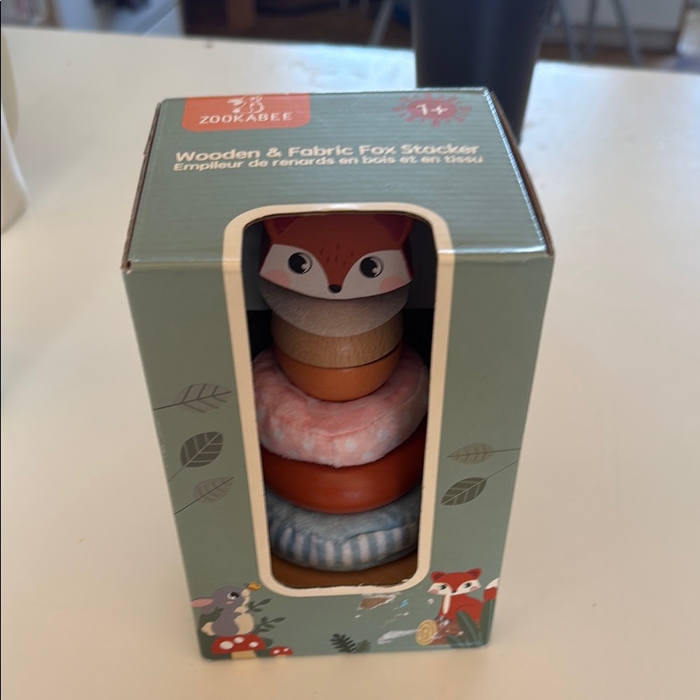 🍼Zookabee Wooden & Fabric Fox Stacker (New)